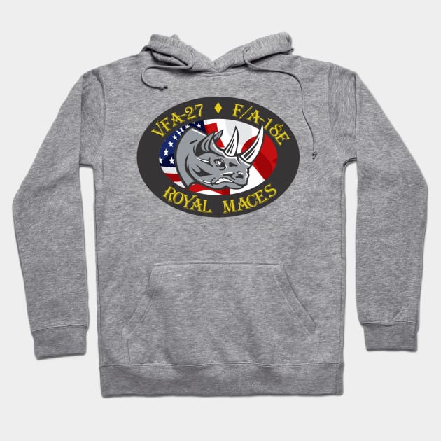 VFA-27 Royal Maces - Rhino Hoodie by MBK